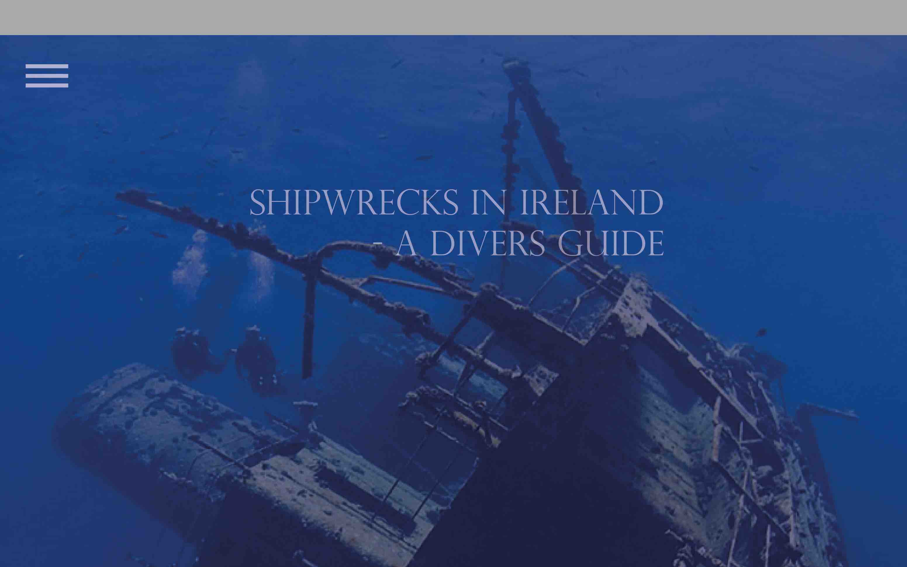 Shipwrecks in Ireland website design improvement.